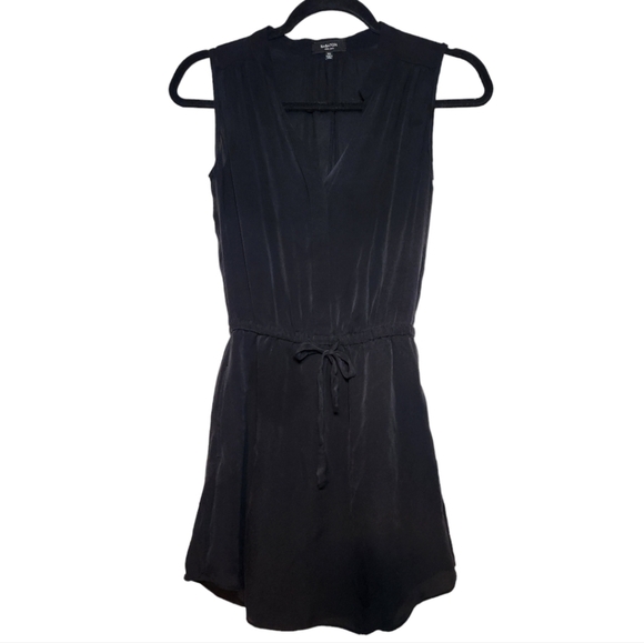 Aritzia Babaton Benedict 100% Silk Sleeveless Black Dress Size XXS - Picture 4 of 6